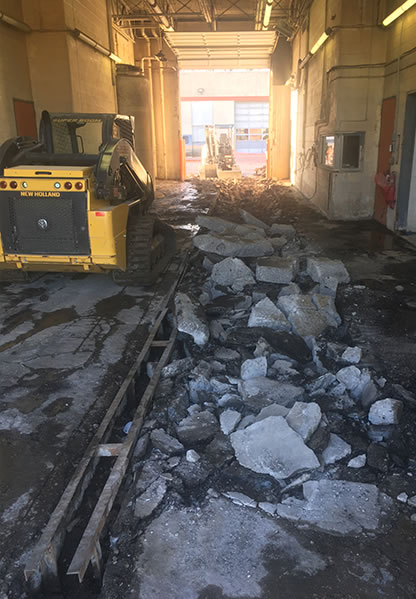 Major Concrete breakup and removal